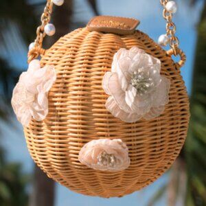 Kate Spade Bridal Wicker Bouquet Lantern Crossbody NWT KB278 $428 MSRP Limited